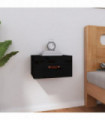 Wall-mounted Bedside Cabinet Black 40x29.5x22 cm