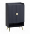 Modern Hallway Shoe Cupboard w/ Open Compartment Adjustable Shelf for Entryway