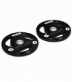 Olympic Weight Plates, Tri-Grip Barbell Weights Set with 2'' Holes, 2 x 10kg