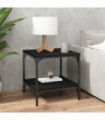 Side Table Black 40x40x40 cm Engineered Wood