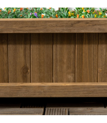 Garden Planters with Trellis for Climbing Vines Indoor Outdoor Brown