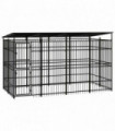 Outdoor Dog Kennel with Roof Steel 7.37 m�