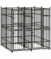 Outdoor Dog Kennel Steel 3.69 m�