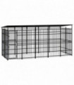 Outdoor Dog Kennel with Roof Steel 9.22 m�