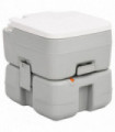 vidaXL Portable Camping Toilet Grey and White 15+10 L HDPE