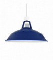 Navy Blue Metal Lamp Shades in a Vintage Retro Style Antique Shades