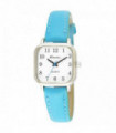 Ravel Ladies Cushion Shaped Brights Leather Strap Watch  Bright Blue