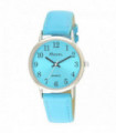 Ravel Ladies Classic Brights Leather Strap Watch Bright Blue