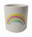 12cm Ceramic Rainbow Multicolour Ceramic Planter