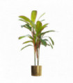 100cm Artificial Potted Dracaena Tropical Plant with Gold Metal Planter