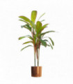 100cm Artificial Potted Dracaena Tropical Plant with Copper Metal Plater