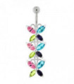 Top Quality Stone Fancy Jeweled Dangling Belly Ring
