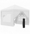 Outsunny 3mx3m Pop Up Gazebo Party Tent Canopy Marquee with Storage Bag White