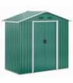 Outsunny 6.5x3.5ft Metal Garden Shed for Garden and Outdoor Storage, Green