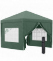 Outsunny 3mx3m Pop Up Gazebo Party Tent Canopy Marquee with Storage Bag Green