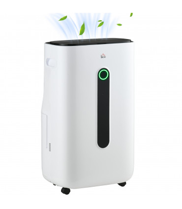 HOMCOM 20L/Day Quiet Air Dehumidifier with Purifier, Timer, for Home Laundry