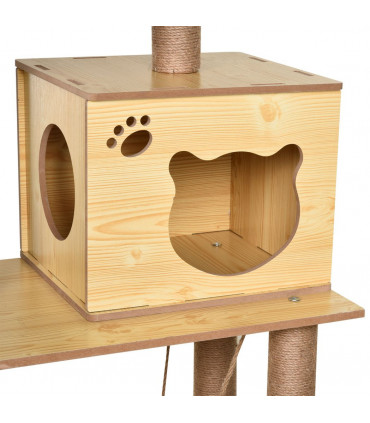 130cm Cat Tree for Indoor Cats, Multi-Level Plush Cat Tower
