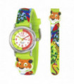 Ravel Children Girls & Boys 3D Cartoon Time Teacher Watch Lime Green Jungle R1513.97