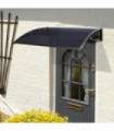 1.2m Tinted Door Canopy - Black