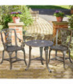 Rose Armchair Bistro Set - Grey