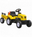 HOMCOM Pedal Go Kart Ride on Tractor with Shovel & Rake Four Wheels Child Toy