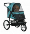 PawHut 3 Wheel Pet Stroller, for Medium Small Dogs, Foldable Cat Pram - Green