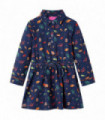 Kids' Dress with Long Sleeves Navy 128