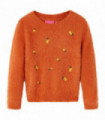 Kids' Sweater Knitted Burnt Orange 92