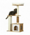 PawHut 114cm Cat Tree for Indoor Cats with Scratching Posts, Cat House, Cat Bed