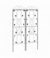 Outsunny Set of 2 Metal Trellis for Climbing Plants, Leaf Design