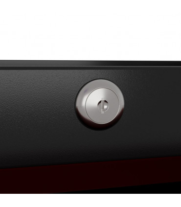 HOMCOM 5-Drawer Tool Chest Steel Lockable Tool Storage Cabinet w/ Wheels Red