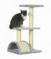 PawHut 72cm Cat Tree Climbing Tower with Sisal Scratching Post - Light Grey