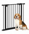 PawHut Adjustable Safety Gate w/ 1 Extensions and Four Adjustable Screws, Black