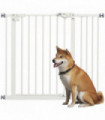 PawHut Adjustable Safety Gate w/ 1 Extensions and Four Adjustable Screws, White