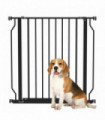 PawHut Dog Gate Wide Stair Gate w/ Door Pressure Fit, 75-85W cm, Black