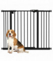 PawHut Adjustable Safety Gate w/ 2 Extensions and Four Adjustable Screws, Black