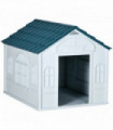 PawHut Weather-Resistant Dog House, Puppy Shelter for Large Dogs - Blue