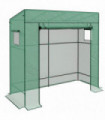 Outsunny Walk-in Garden Green House with Large Roll-up Door and 2 Mesh Windows