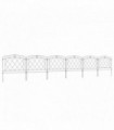 Outsunny 6PCs Decorative Garden Fencing 24in x 12ft Metal Border Edging