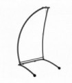 Outsunny Hammock Chair Stand with Metal Frame C Shape Hammock Stand Only, Black