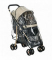 PawHut Pet Stroller for XS and S Dogs with Rain Cover - Khaki