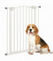 PawHut 74-80cm Adjustable Metal Pet Gate Safety Barrier w/ Auto-Close Door White