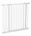 PawHut Dog Gate Wide Stair Gate with Door Pressure Fit, 75-95W cm, White