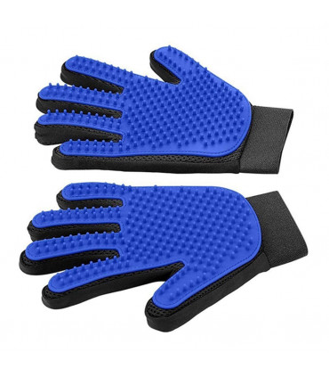 Cat And Dog Grooming Gloves 1 Pair - Blue