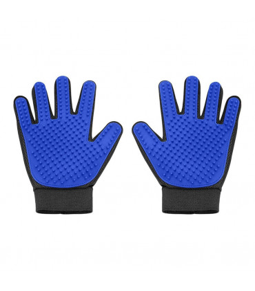 Cat And Dog Grooming Gloves 1 Pair - Blue