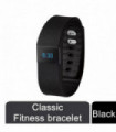 BAS-Tek Classic Fitness Tracker Bluetooth Bracelet - Black