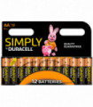 Duracell Simply AA Non Rechargeable Batteries, 12 Pack