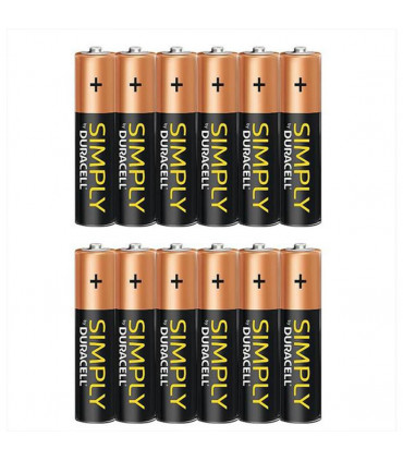Duracell Simply AA Non Rechargeable Batteries, 12 Pack