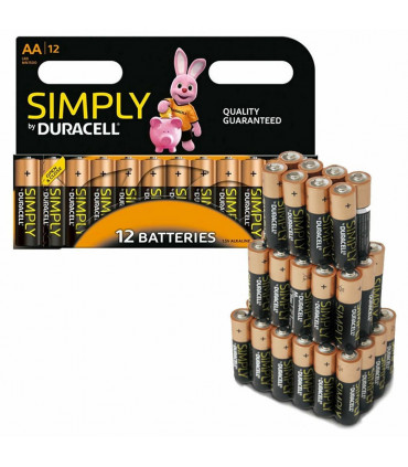 Duracell Simply AA Non Rechargeable Batteries, 12 Pack