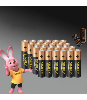 Duracell Simply AA Non Rechargeable Batteries, 12 Pack